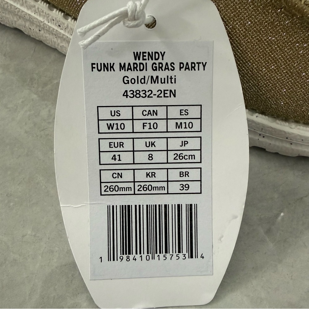 Women's Hey Dude Wendy Mardi Gras Casual Slip On Shoes Sparkle Party Size 10 - Picture 15 of 16